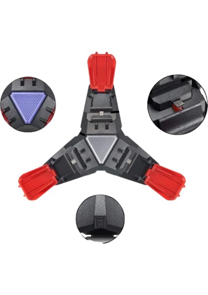Ps4 Joystick Şarj Istasyonu Üçlü Göstergeli Playstation 4 Uyumlu Oyun Kolu Şarj Standı Göstergeli