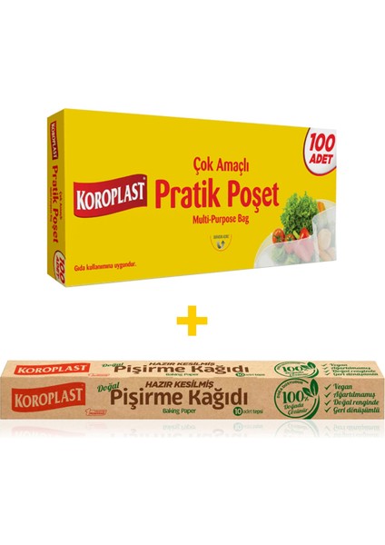 Pratik Poşet 100LÜ 35*45+Hazır Kes. Piş. KAĞ.10LU
