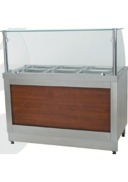 Karacasan Sıcak Servis Benmarisi Doğalgazlı Tezgahlı 125X90X85/135cm