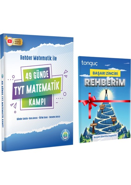 Rehber Matematik ile 49 Günde TYT Matematik Kampı - Tonguç Akademi Başarı Zinciri Rehberim 2'li Set