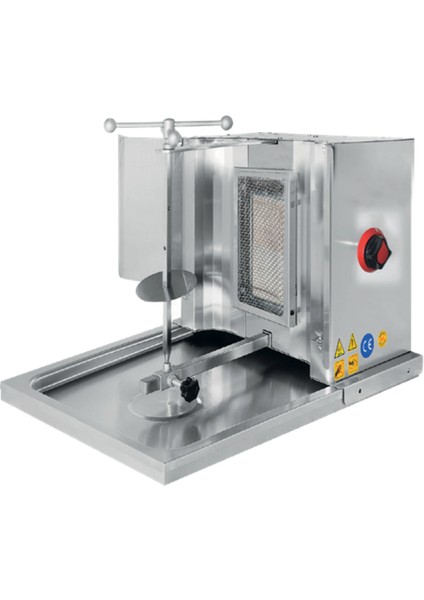 İnox Karacasan Endüstriyel Doğalgazlı 1 Radyanlı Döner Ocağı Makinesi