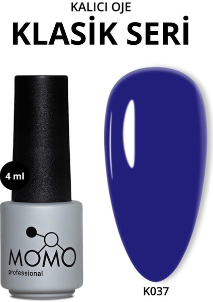 Kalıcı Oje K037, Saks Mavi, 4 ml