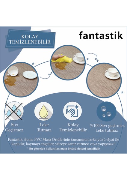 Elyaf Astarlı Pvc Masa Örtüsü 100 x 140 cm Silinebilir Sıvı Geçirmez Leke Tutmaz Çiçek Lavanta