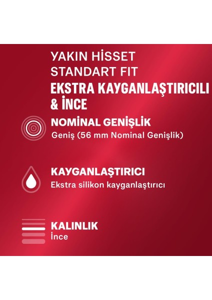 Çoklu Erojen Bölge Uyarıcı + Yakın Hisset Standart Fit Ince Prezervatif 30LU modelleri