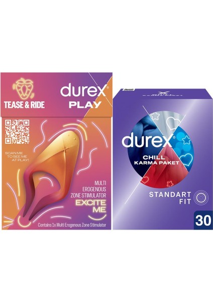 Çoklu Erojen Bölge Uyarıcı + Chill Karma Paket Prezervatif 30LU