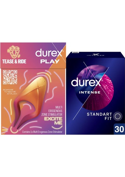 Çoklu Erojen Bölge Uyarıcı + Intense Uyarıcı Jelli ve Tırtıklı Prezervatif 30LU
