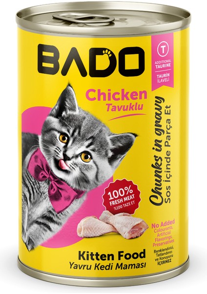 Yavru Kedi Yaş Maması Tavuk Etli 400 gr