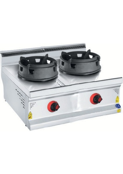 Karacasan 700 Seri Set Üstü Çiftli Doğalgazlı Wok Ocak