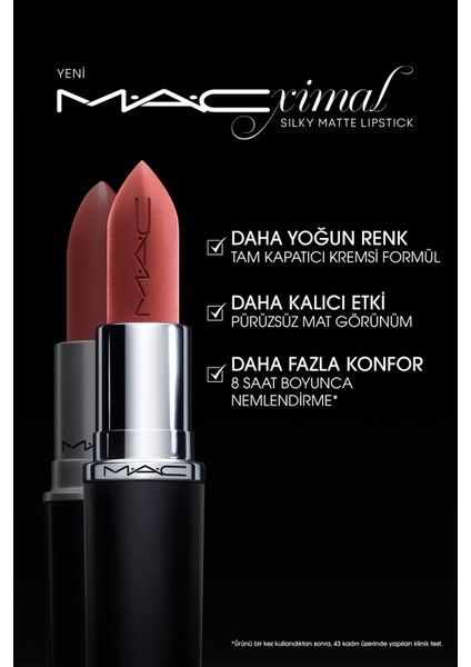 M·A·CXIMAL Silky Matte Lipstick Nemlendirme Etkili Yoğun Renk Sağlayan Ruj - Sin