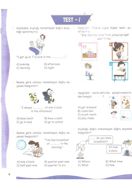 Sunny Summer Holiday Activite Book 5 Grade - 5. Sınıf İngilizce Yaz Tatil Kitabı modelleri