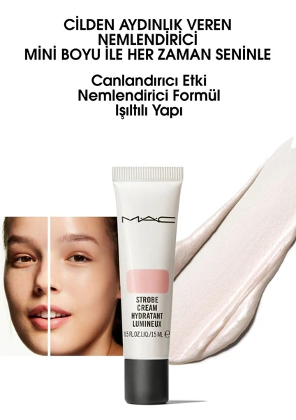 MAC Pinklite Bloom Strobe Cream / Aydınlatıcı Krem (Seyahat Boy )..MAC