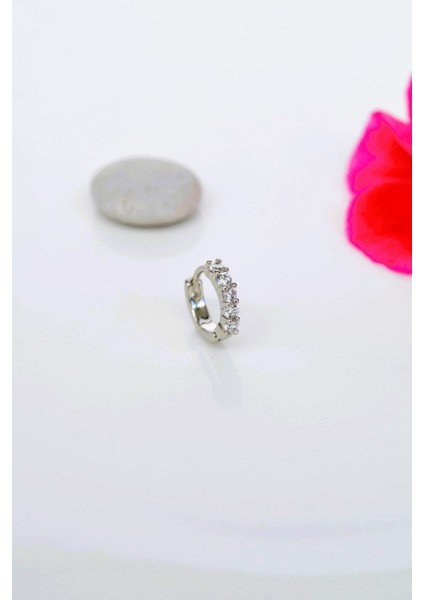 Zirkon Taşlı Halka Tragus Piercing Helix Kıkırdak Forward Helix