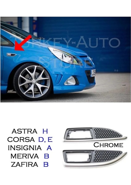 Oasis Life Astra Corsa Insignia Meriva Aveo Opc Sağ & Sol Çamurluk Sinyali Çerçevesi