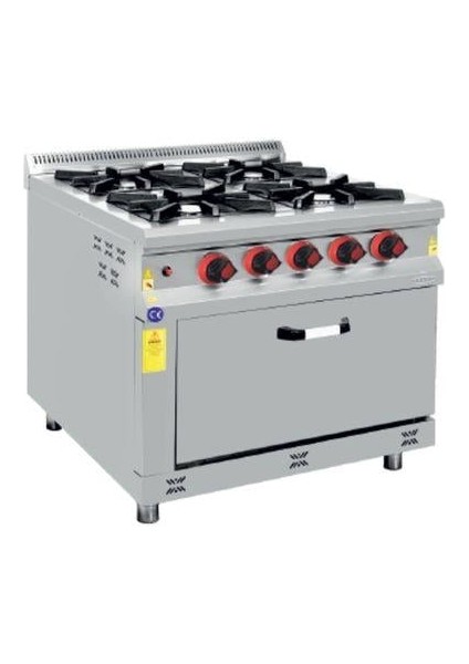 Karacasan 100x100 Cm 4+1 Doğalgazlı 4 Lü Kuzine Ocak