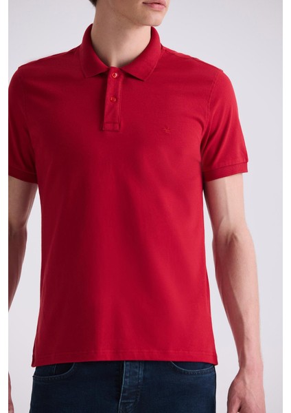 Kırmızı Slim Fit Polo Yaka T-Shirt modelleri