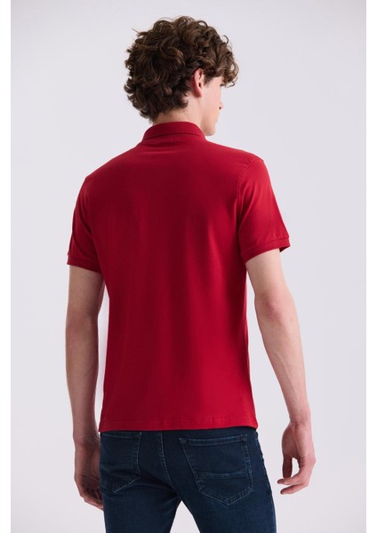 Kırmızı Slim Fit Polo Yaka T-Shirt fırsatları