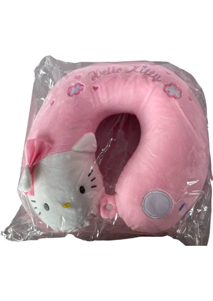 NK12005-P Kedi Pembe Seyahat Boyun Yastığı