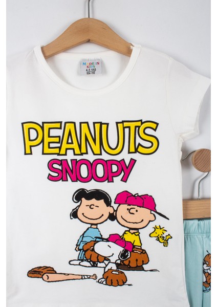 Peanuts Baskılı Kız Çocuk Taytlı Alt Üst Takım modelleri