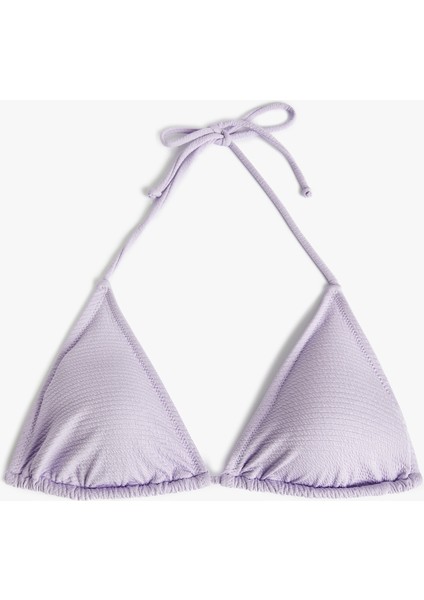 Üçgen Bikini Üstü Dokulu Kaplı