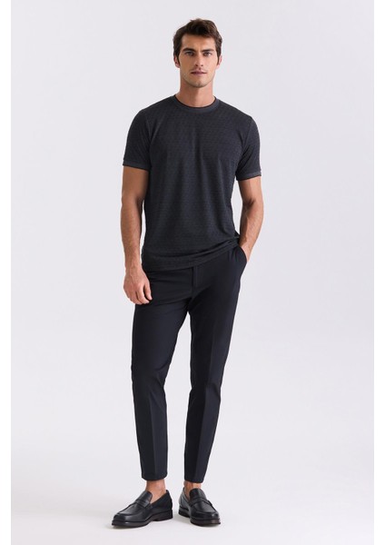 Siyah Slim Fit Bisiklet Yaka T-Shirt fiyatları