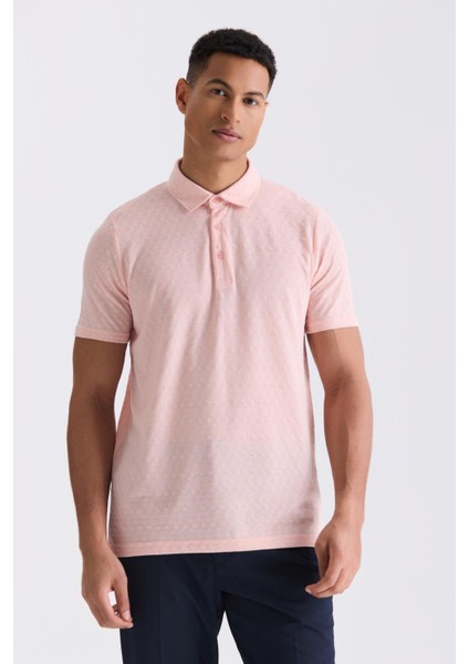 Pembe Slim Fit Polo Yaka T-Shirt