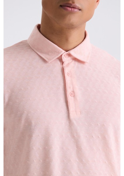 Pembe Slim Fit Polo Yaka T-Shirt