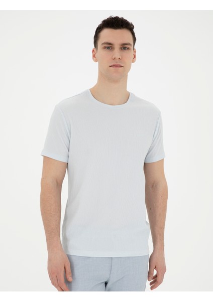 Erkek Açık Mavi Slim Fit Tişört 50288914-VR095 modelleri