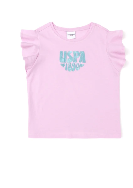 U.S. Polo Assn. Kız Çocuk Pembe T-Shirt 50288438-VR041