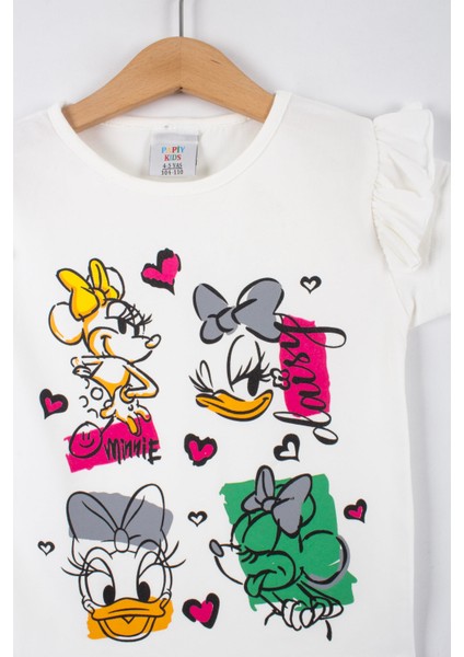 Daisy ve Minnie Baskılı Kız Çocuk Taytlı Alt Üst Takım modelleri