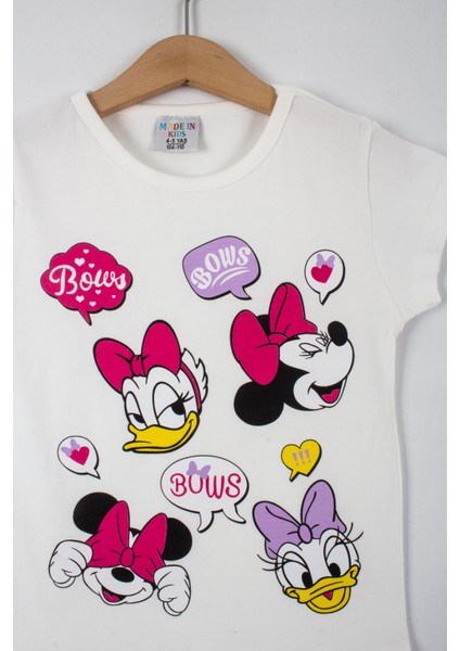 Minnie ve Daisy Duck Baskılı Kız Çocuk Taytlı Alt Üst Takım