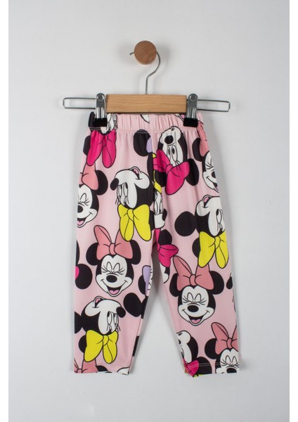 Minnie ve Daisy Duck Baskılı Kız Çocuk Taytlı Alt Üst Takım