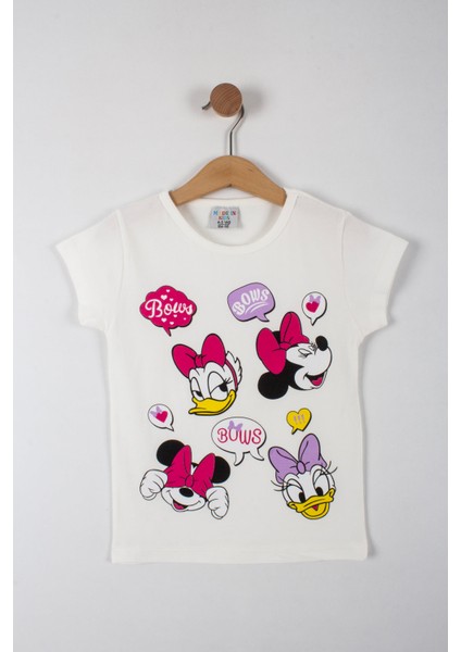 Minnie ve Daisy Duck Baskılı Kız Çocuk Taytlı Alt Üst Takım