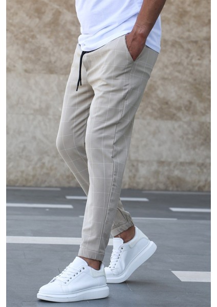 Ekoseli Bej Jogger MAD4081