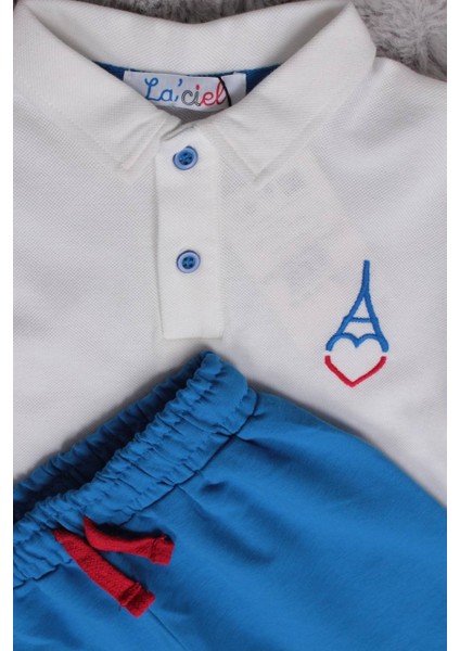 Unisex Polo Yaka Tişört Şort Takım