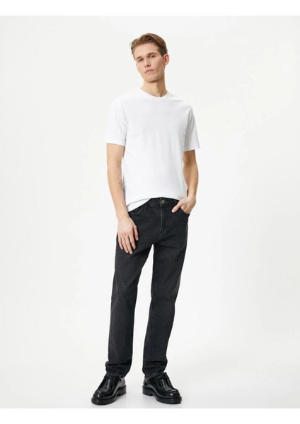 Erkek T-Shirt 4SAM10272HK Beyaz