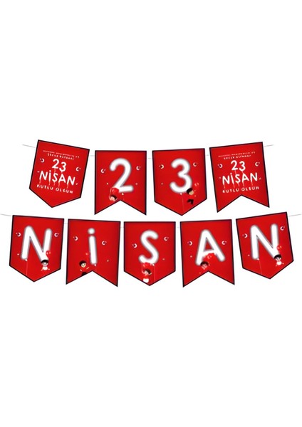 23 Nisan Süsleri 23 Nisan Zigzak Banner ve Ay Yıldız Baskılı Balon 10 Lu 23 Nisan 29 Ekim Bayram Süsleri
