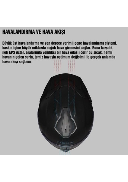 Y.100R React Mat Siyah-Kırmızı Kask Xl
