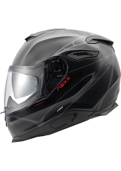Y.100 B-Sıde Mat Siyah-Gri Kask 2xl