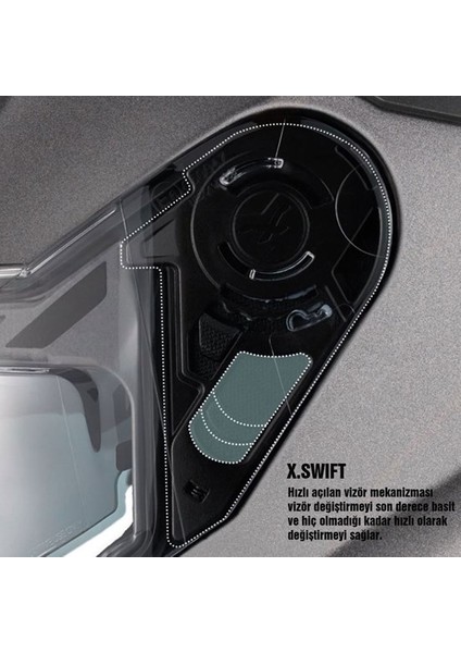 Y.100 B-Sıde Mat Siyah-Gri Kask Xl fırsatları