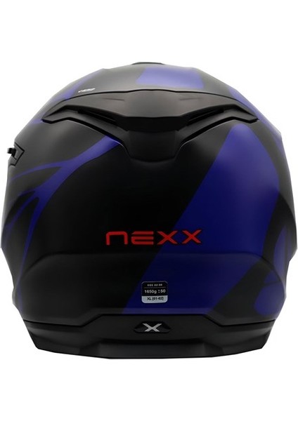 Y.100 B-Sıde Mat Siyah-Navy Mavi Kask S