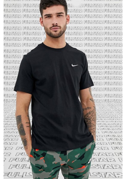 Sportswear Basic Tee Cotton Unisex Black Yazlık Ince Tişört Siyah fiyatları