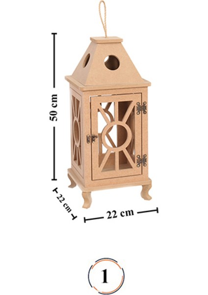 S.tkoleksiyonhobiantikaahşap Boyanabilir Mdf Kare Ayaklı Dekoratif Fener, Şamdan , Mumluk