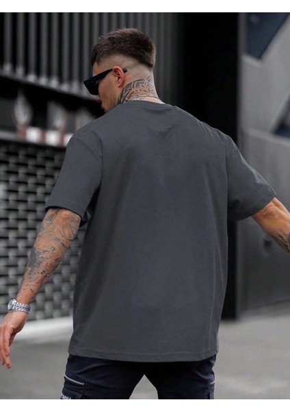 Erkek Füme California United State 91 Baskılı Oversize Tişört fiyatları