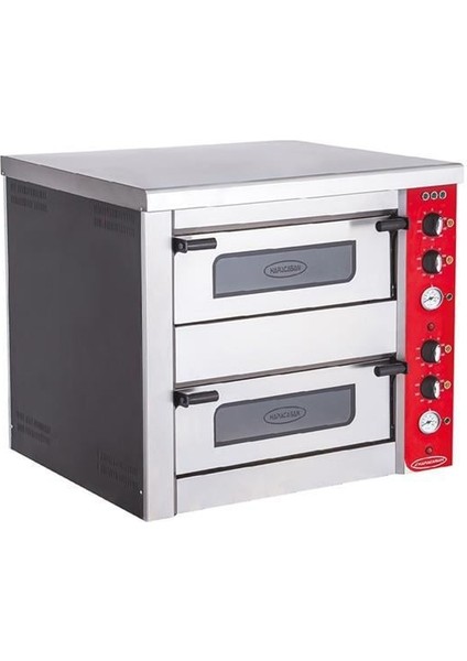 Karacasan Elektrikli Çift Katlı 8 Pizza'lık Pizza Fırını