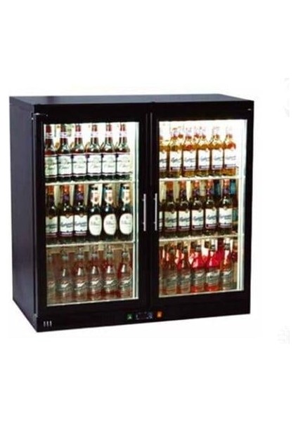 Karacasan Çift Kapılı Set Üstü Bar Arkası Şişe Soğutucu Buzdolabı (310 Litre)