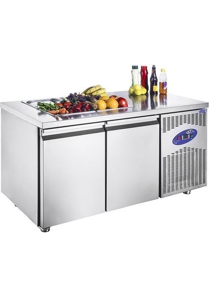 Karacasan 281 Lt İki Kapılı 700'Lük Havuzsuz Saladbar Buzdolabı(304 Çelik)