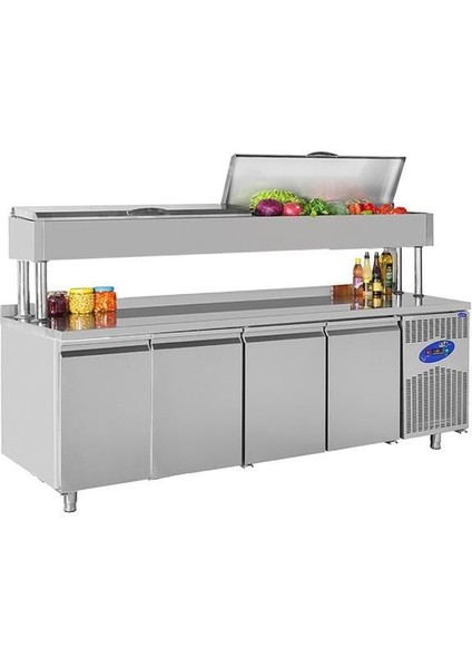 Karacasan 632 Lt Dört Kapılı 700'Lük Yükseltilmiş Makeup Buzdolabı