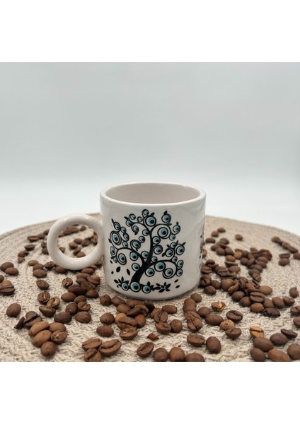 Seramik Kupa Bardak Mug Nazar Boncuğu Baskılı 03