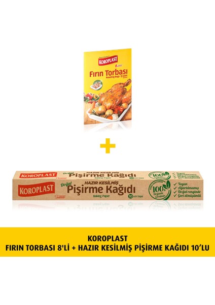 Fırın Torbası 8'li+ Hazır Kesil. Pişirme Kağ. 10LU fiyatları