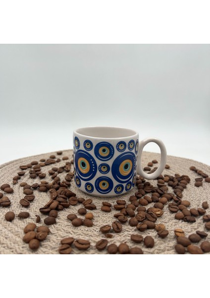 Seramik Kupa Bardak Mug Nazar Boncuğu Baskılı 09 modelleri